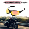 Men and Women Motorcycle Riding Goggles Red Lens Black Frame Shades Glasses