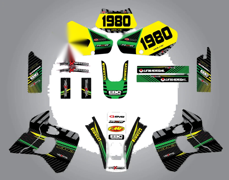 Kawasaki KLX 300 Custom Graphic Kit (1993-1996)