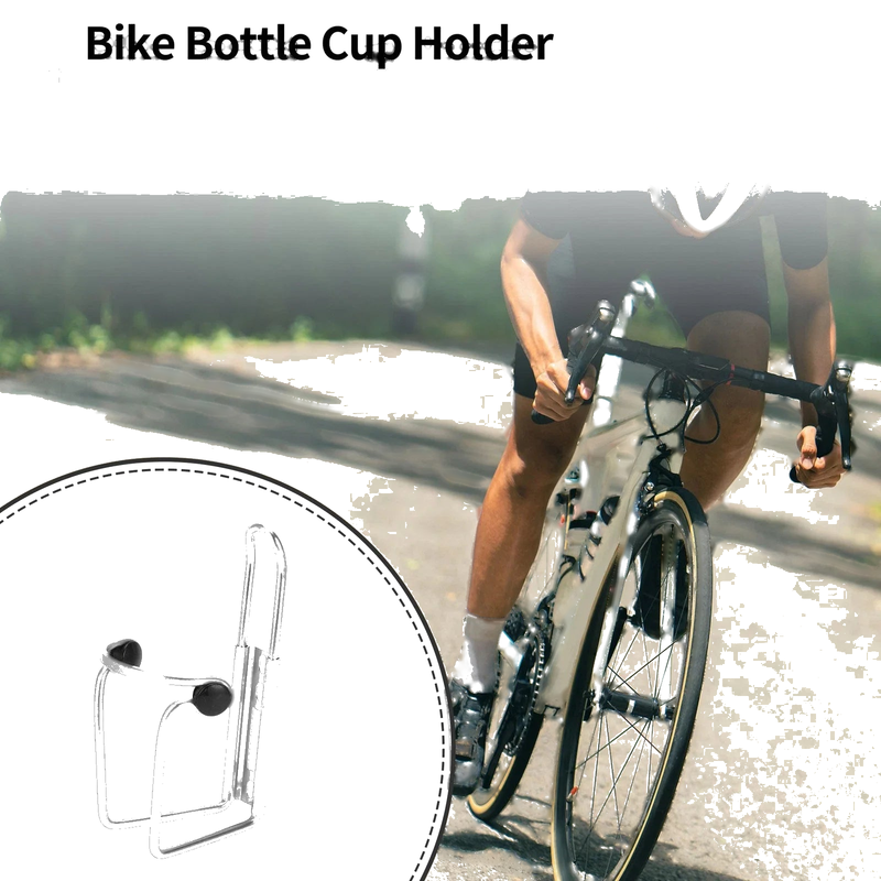 Motorcycle Bicycle Water Bottle Cup Holders Silver Tone Aluminum Alloy