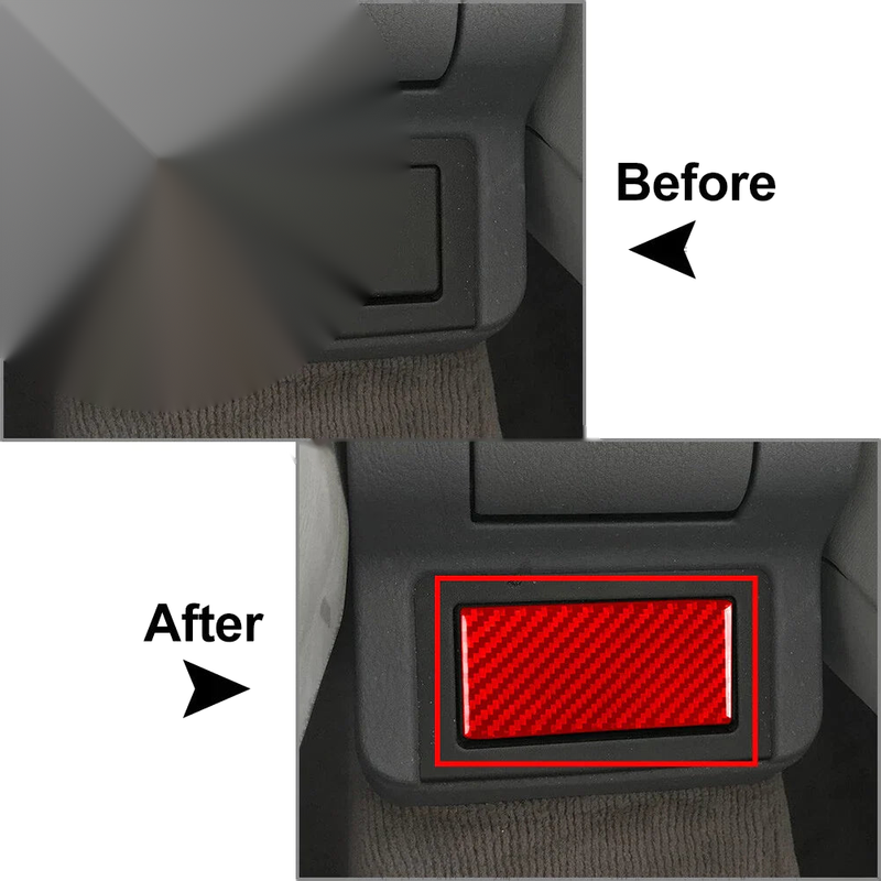 BMW 3 Series Carbon Fiber Red Rear Storage Box Cover (1994-1996)