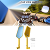 Motorcycle Gold Tone Aluminum Alloy M8/M10 Rear View Mirrors