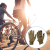 Motorcycle Gloves Breathable Full Finger Polyester Outdoor Gloves Brown 1 Pair