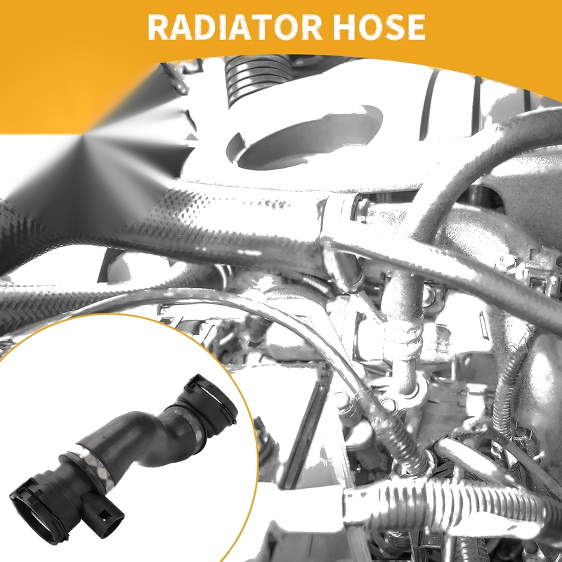BMW 5 Series (2002-2010) Rubber Black Radiator Hose
