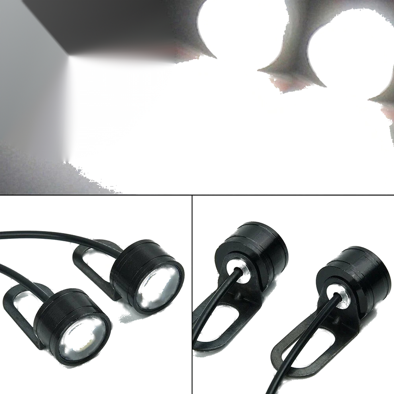 Motorcycle 2 x 12V Motorcycle LED Spotlight Headlight Driving Front Light Fog Lamp