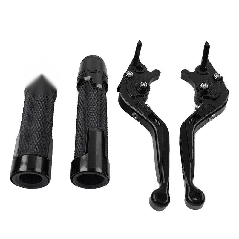 Kawasaki Z650 Z900 Black Extendable Brake Clutch Levers Grip Set (2017-2023)