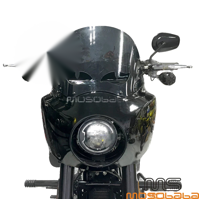 Harley Headlight Fairing Windshield Kit w/Extension Blocks