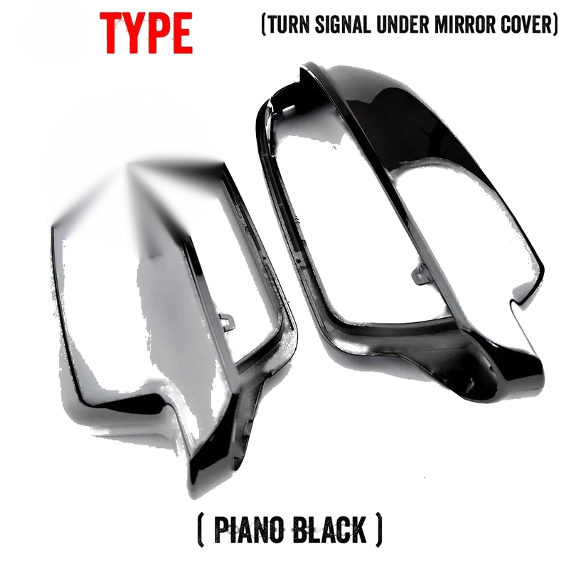 Audi A4 / S4 Black RearviewSide Mirror Cap Covers (2010-2016)