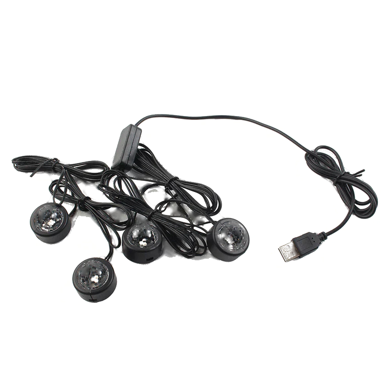 Car Interior Lighting Colorful USB Ambient Foot Lamp