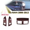Toyota RAV4 3 x Wood Grain Center Console Frame Cover (2006–2012)