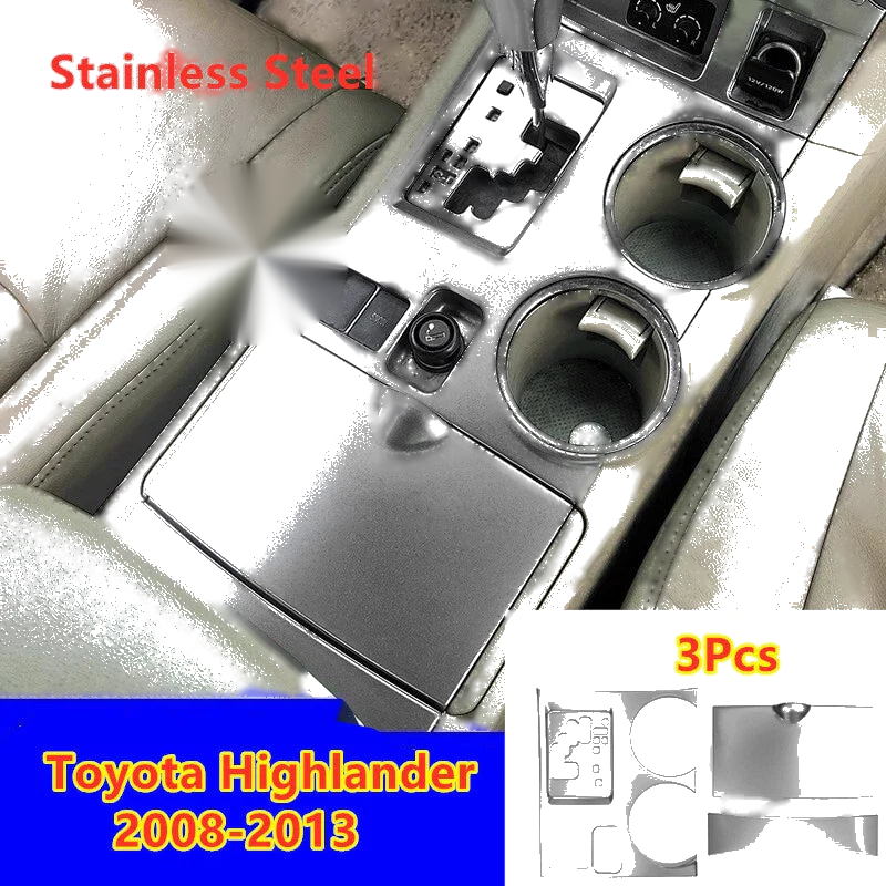 Toyota Highlander Silver Console Gear Shift Panel Trim Cover (2008–2013)