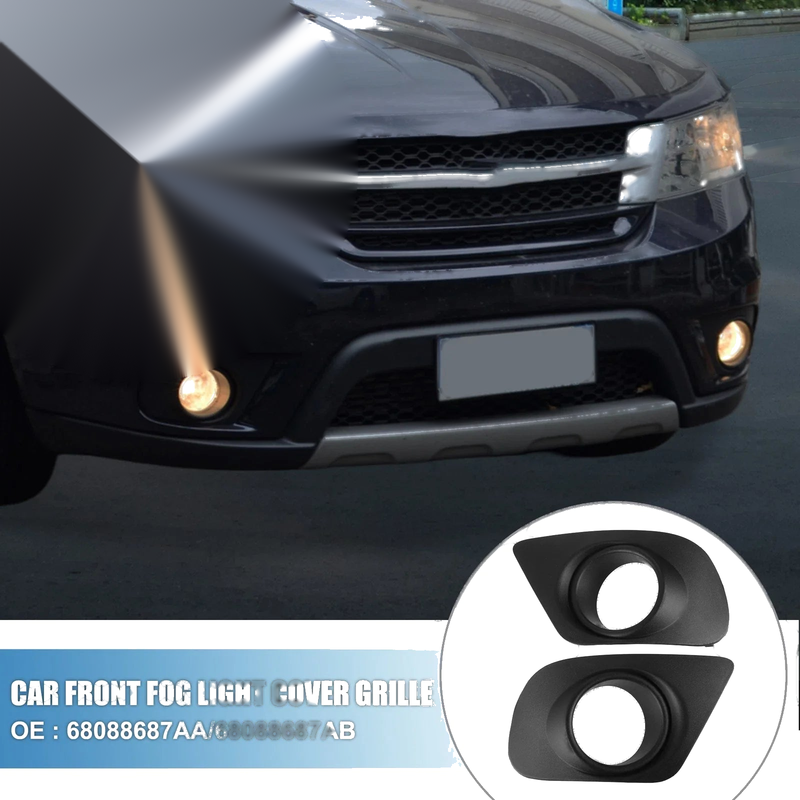 Dodge Journey 2 x Front Fog Light Grille Covers (2011-2019)