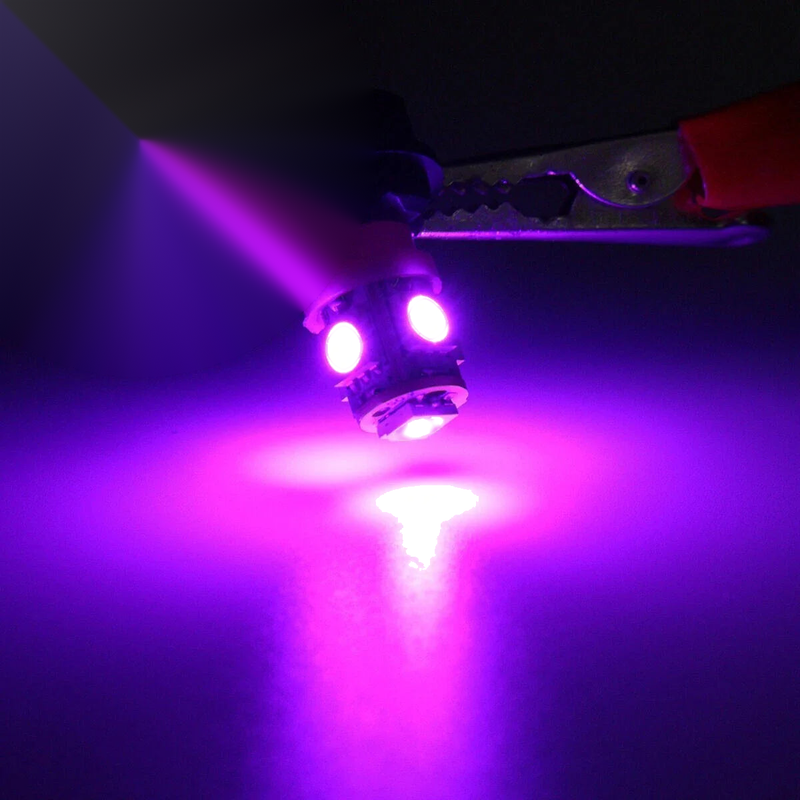 DASH Gauge Instrument Kit LED Purple Bulbs 10Pcs 12V 18mm 5050SMD Cluster