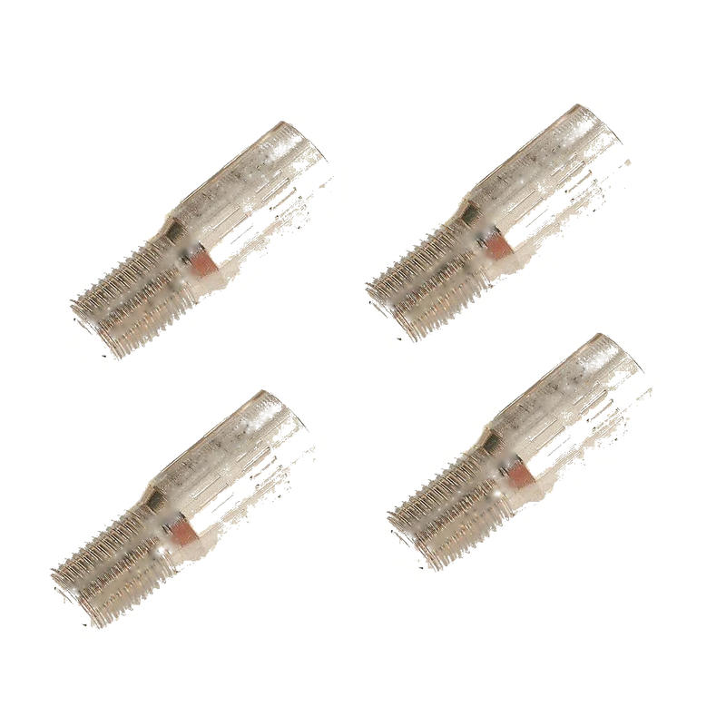 Valve Stem Extensions 4pcs Brass Cap Chrome Extender Screw-On Silver Tone Tyre
