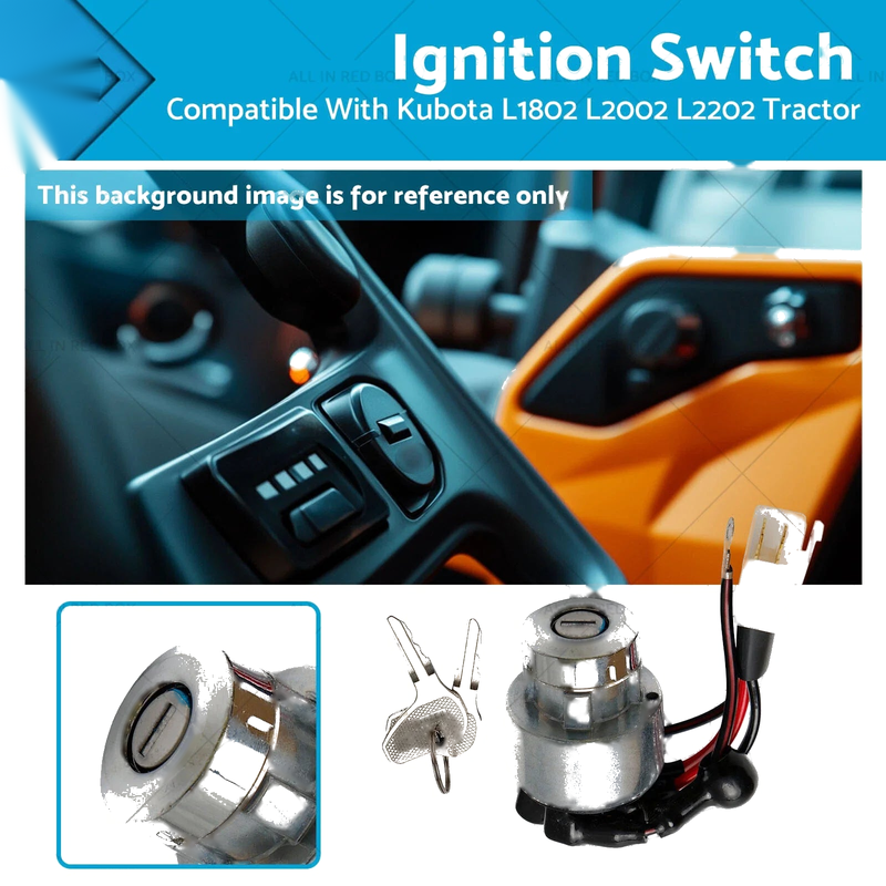 Kubota L1802 L2002 L2202 Tractor Ignition Switch & 2 Keys