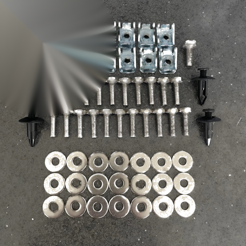Nissan Navara NP300 Floor Pan Cover Stainless Steel Bolts Clips (2016–2016)
