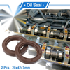 Make Model Oil Seal 28x42x7mm Seal Ring Shaft FKM Rubber Brown 2 x