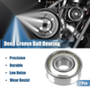 Deep Groove Ball Bearing 12x32x10mm Double Shielded Chrome Bearings 2pcs