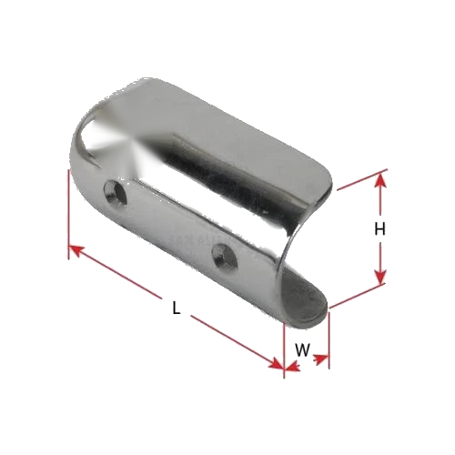 35mm Round Gunnel - 316 Stainless Steel Gunwhale End Cap