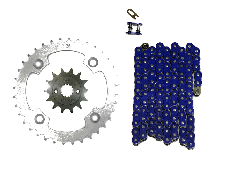 Blue Suzuki LT-R450 Quadracer Drive Chain & Sprockets / 520x96 (2005–2009)