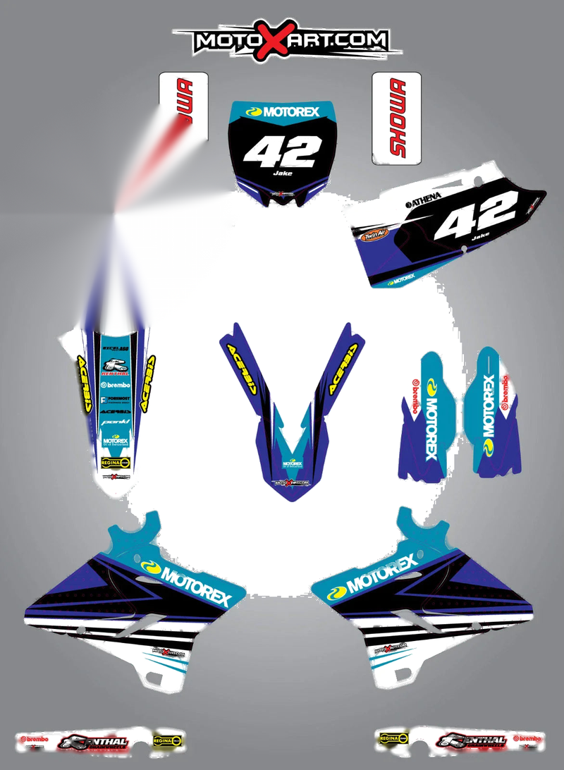 Yamaha YZ 250 (2015-2018) - STRIKE Style Stickers Custom Graphics Kit