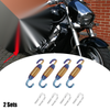 Motorcycle Exhaust Pipe Spring 34mm 1.34in U-Shape Hook Yellow Blue