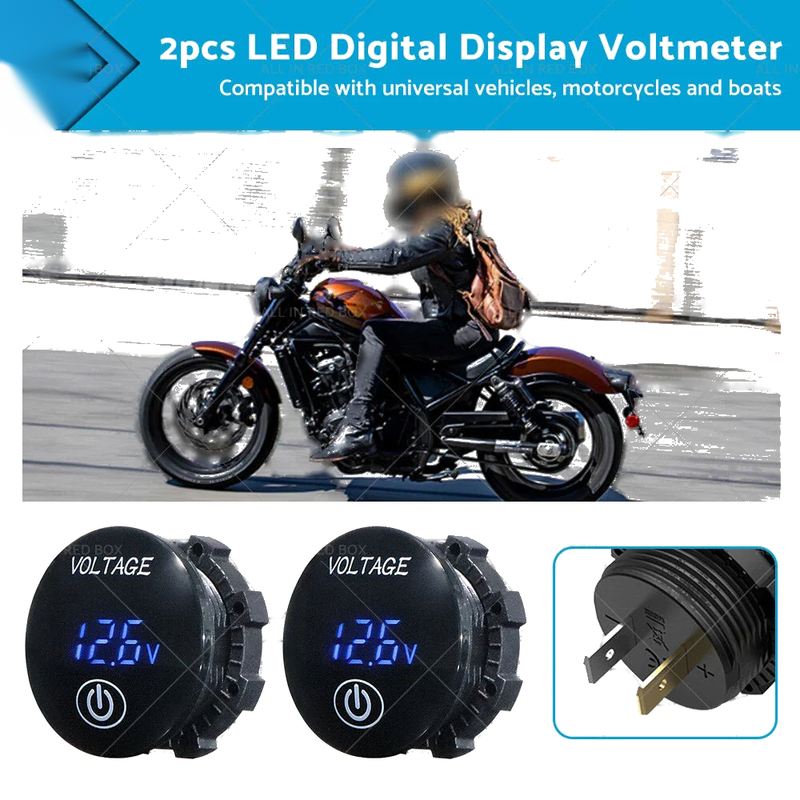 Car Panel Volt Gauge Voltage Meter 12V-24V LED Digital Display