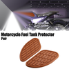 Motorcycle Brown 2 x Fuel Tank Protector Rubber Pad Side Panels Sticker