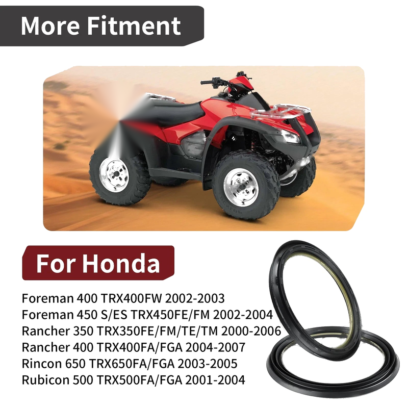 Honda Foreman Rubicon 500 TRX500FA / FGA 2 x Drum Dust Seals (2001–2004)