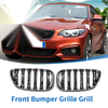 BMW 2 Series F22 Chrome Silver Tone Pair Front Upper Bumper Grille