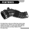 Honda Accord 2.4L Air Cleaner Intake Hose Tube with Clamps (2008-2012)