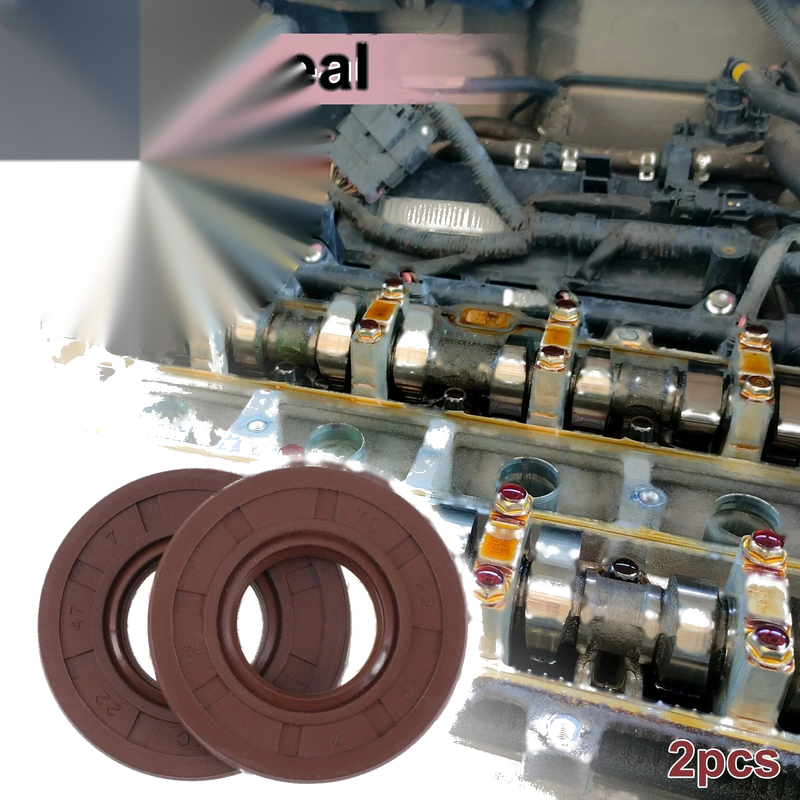 Oil Seal 2 x 22x47x7mm Seal Ring Rotary Shaft Seal FKM Rubber
