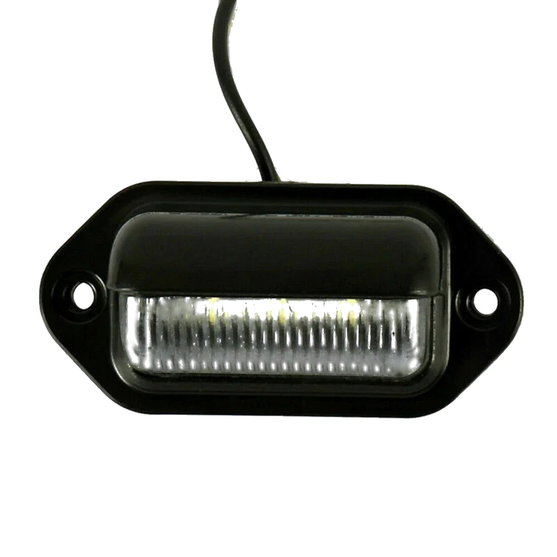 Car LED License Plate Light Lamp Bulbs 12V 1.2W 2 x Screw Set