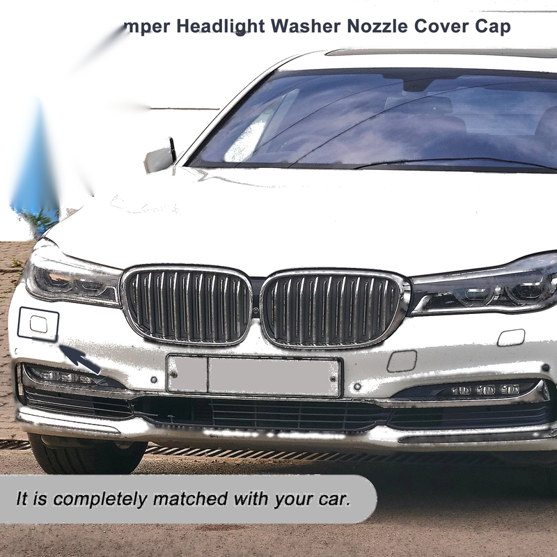 BMW 740i Front Left Side Bumper Headlight Washer Nozzle Cover Cap
