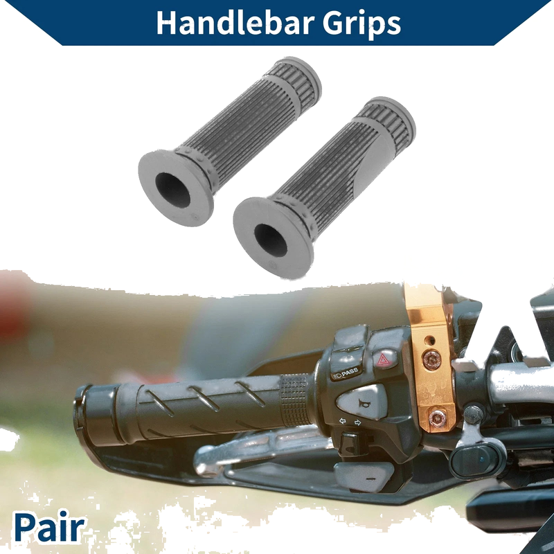 7/8" 22mm Motorcycle Hand Grips Rubber Gray