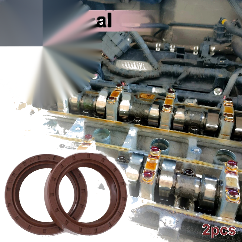 Oil Seal 2 x Seal Ring Rotary Shaft Seal FKM Rubber 35x47x10mm Brown