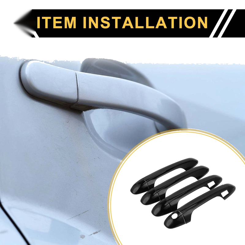 Toyota Tacoma 4 x Exterior Door Handle Covers Black (2016–2023)