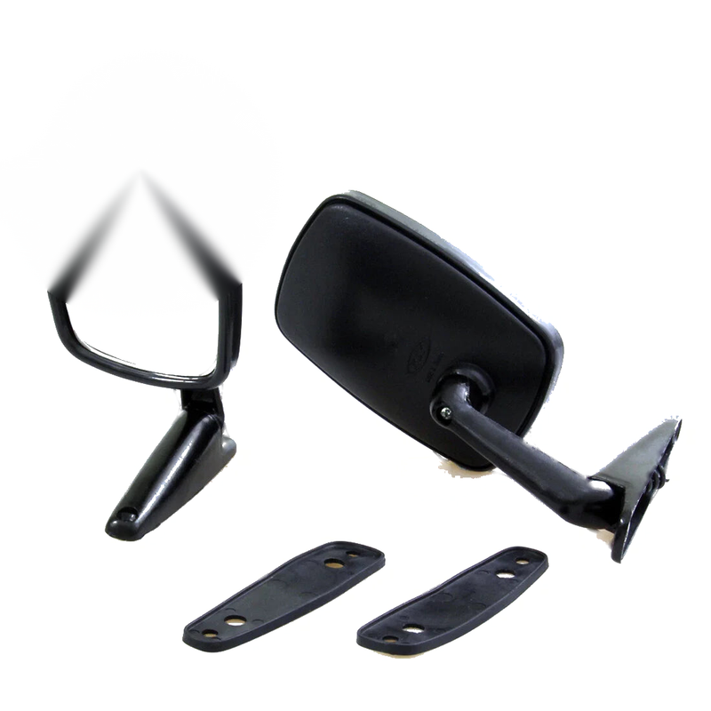 Classic Car Left & Right Black Fender Door Mirror Set