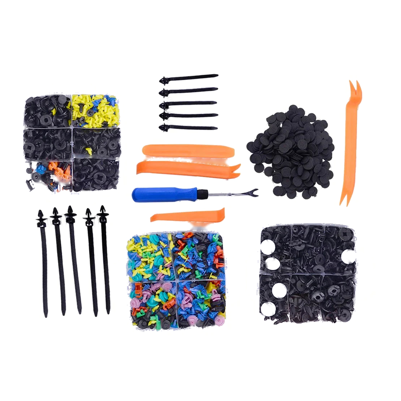 Auto Fastener Push Trim Pin Rivet Bumper Car Retainer Clip Kit (Fits Various)