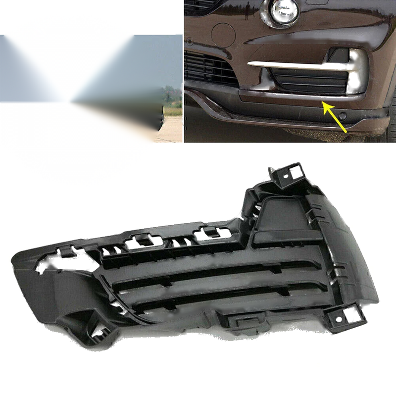 BMW X5 Left Bumper Grille Black Plastic (2014-2017)