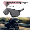 Motorcycle Riding Goggles Black Lens Black Frame PC Sunglasses