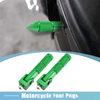Pair Motorcycle Scooters Motorbike Folding Foot Rest Rear Pedal Green