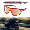 Motorcycle Goggles Red Lens Red Frame PC