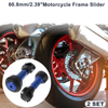0.87"-1.1" Aluminum Alloy Plastic Motorcycle Slider Frame Blue 2 x Set