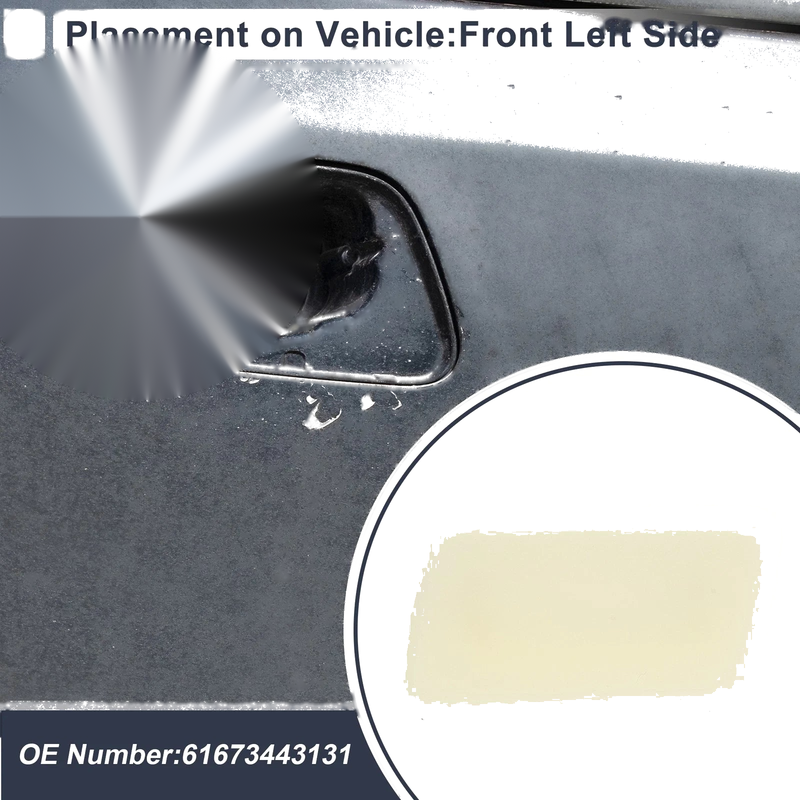 BMW X3 Unpainted Front Left Side Bumper Headlight Washer Nozzle Cover Cap
