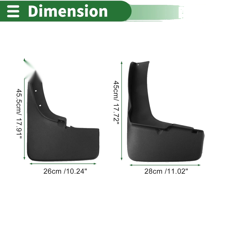 Ford Ranger T8 / T9 2019-2023 with Mounts Mud Flaps Splash Guards