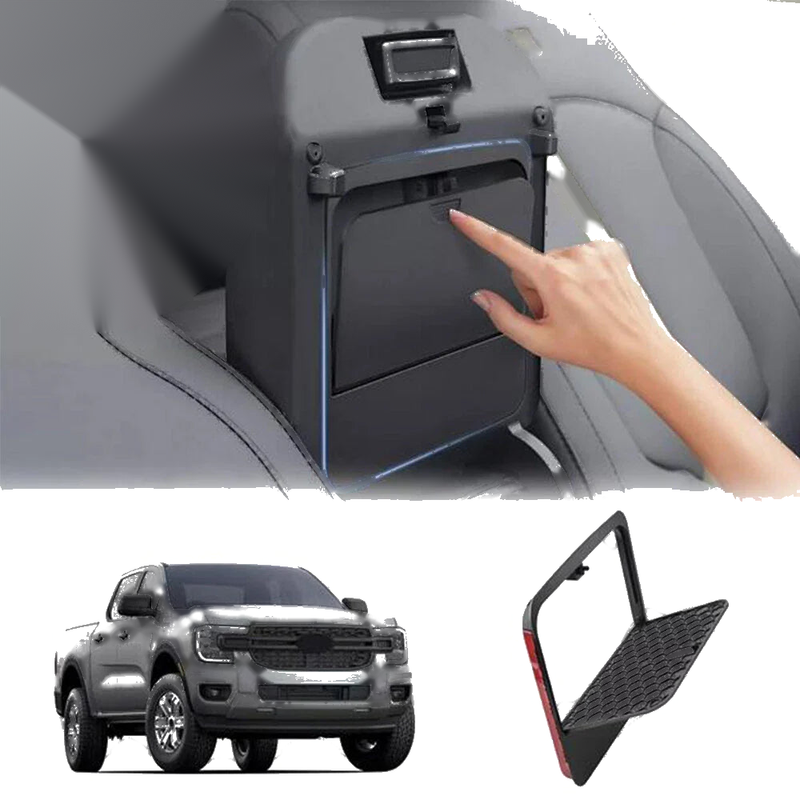 Ford Ranger Black Center Console Armrest Storage Box (2023-2025)