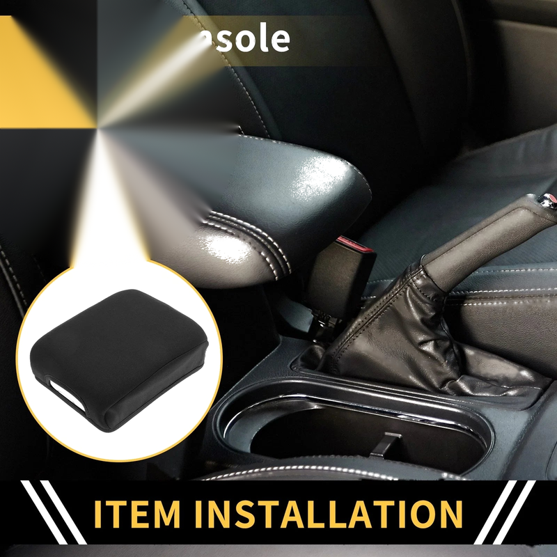 Toyota Tacoma Microfiber Leather with Soft Foam Black Armrest Cover