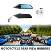 Motorcycle M8/M10 Rear View Mirror Polygon Mirror Black 1 Set