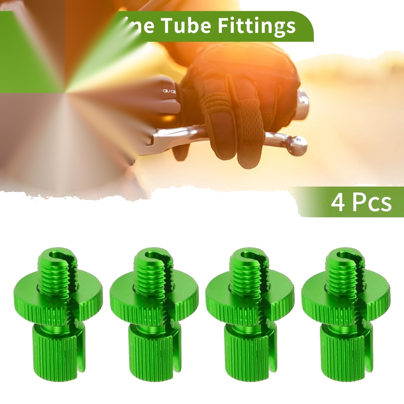 Motorcycle Cable Adjuster Screw 4x Aluminum Green
