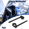 Universal 1 Pair / 41mm / Motorcycle Handlebar Clip Ons Black